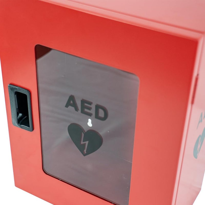 ISOP AED Defibrillator Storage Cabinet | Wall Mounted First Aid Box | Universal Cabinet for Emergency Equipment, Fire Ladder, Evacuation Set or Rescue Survival Kit | Emergency Escape Ladder Locker RED - Image 3